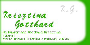 krisztina gotthard business card